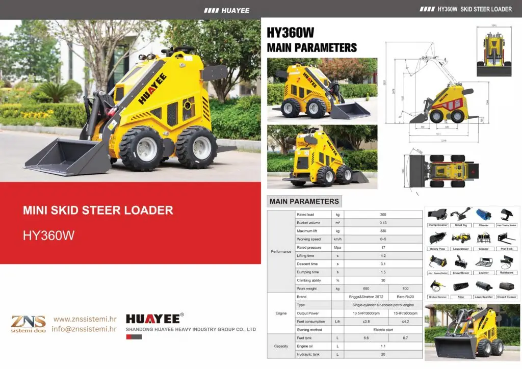 HY360W – Mini skid steer utovarivač