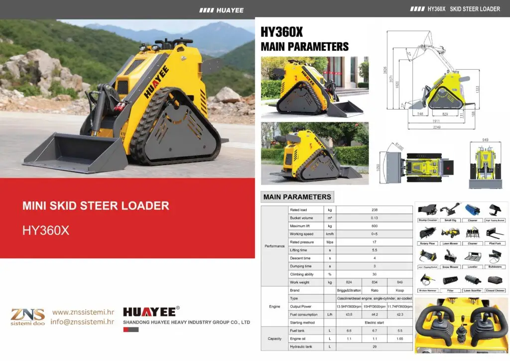 HY360X – Mini skid steer utovarivač