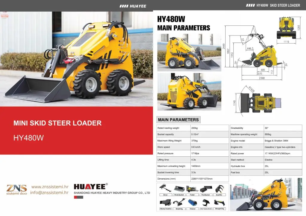 HY480W – Mini skid steer utovarivač