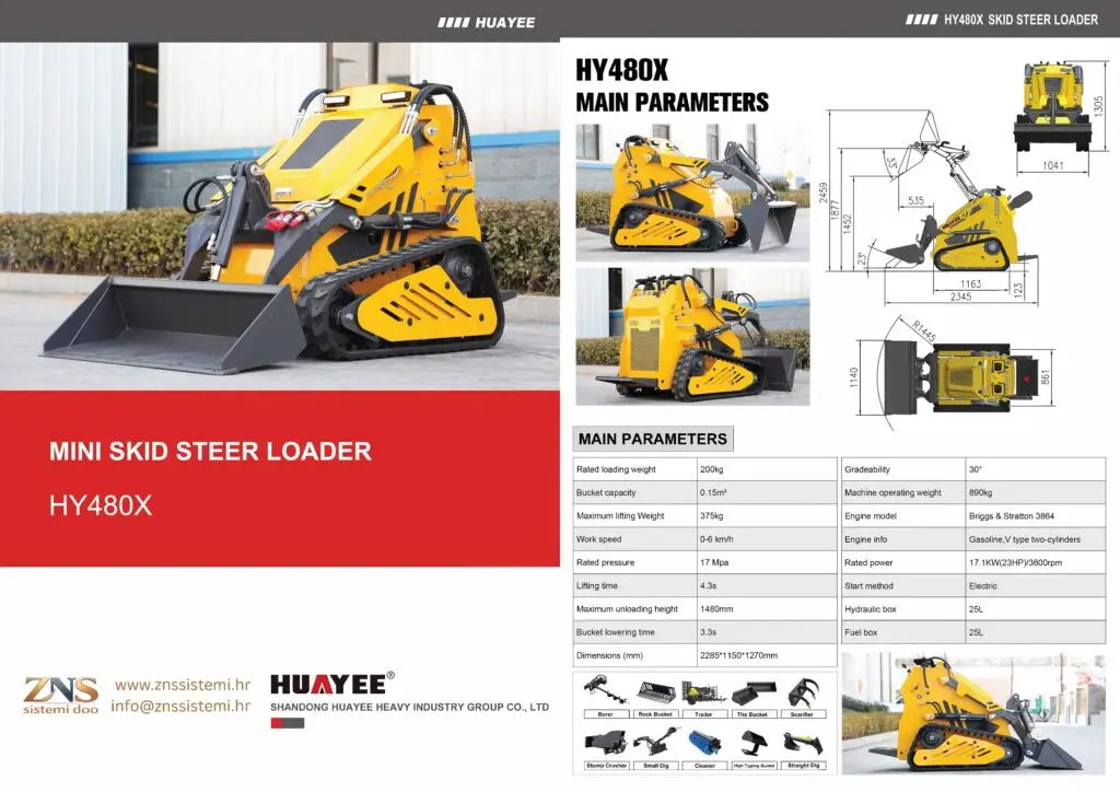 HY480X – Mini skid steer utovarivač