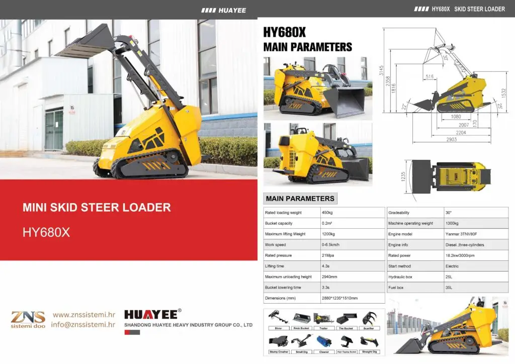 HY680X – Mini skid steer utovarivač